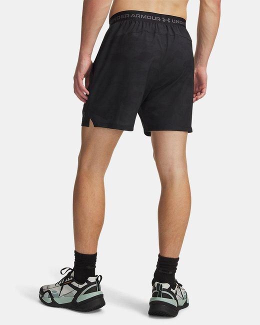 Under Armour Black Ua Vanish Woven 2.0 Print 6" Shorts for men
