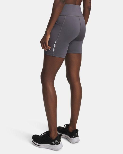 Under Armour Black Velociti 6" Fitted Shorts Castlerock Reflective