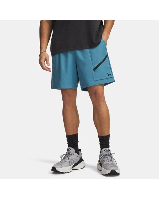 Under Armour Blue Unstoppable Woven Shorts Boundless for men