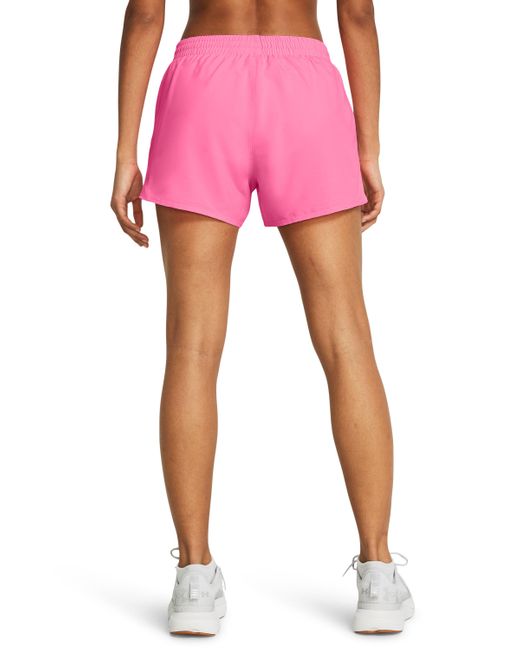 Under Armour Pink Fly-by shorts für (7,5 cm) fluo
