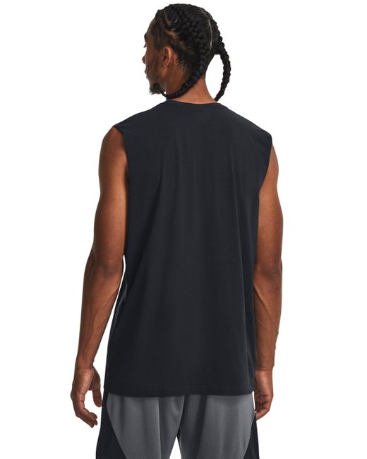 Camiseta sin mangas curry Under Armour de hombre de color Black