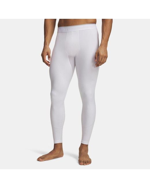 Under Armour White Heatgear Elite Leggings Halo Reflective for men