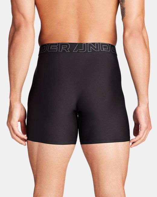Under Armour Black Ua Performance Tech Mesh 6" 3-pack Boxerjock for men