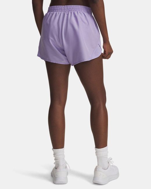 Under Armour Pink Fly-By 3" Shorts Transparent Transparent Reflective