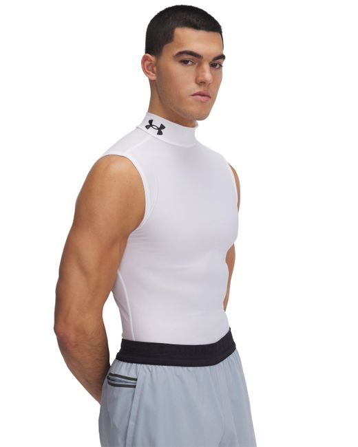 Under Armour White Heatgear® Og Sleeveless Mock for men