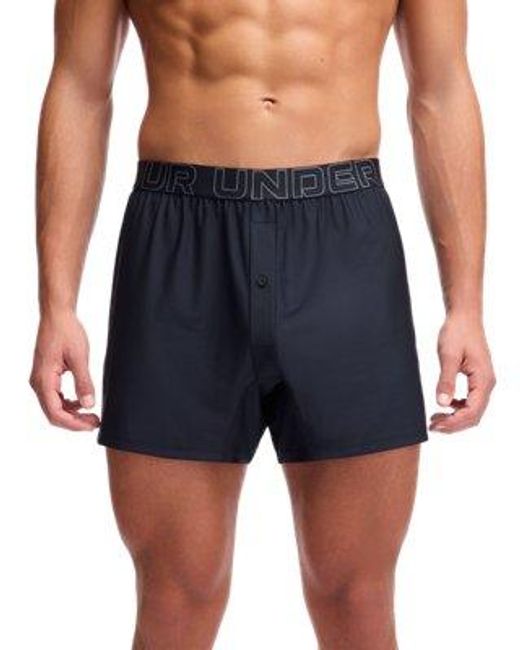 Under Armour Blue Performance Tech Mesh 6" 3-Pack Boxer for men