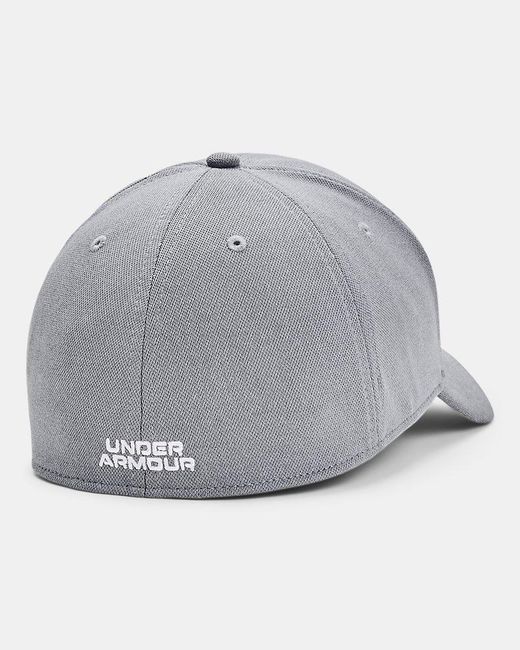Under Armour Gray Blitzing Low Stretch Fit Cap Steel for men