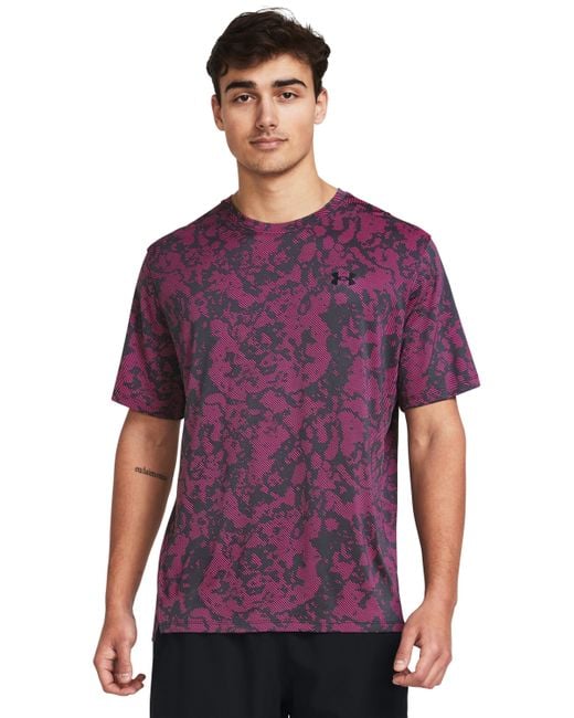 Camiseta de manga corta techTM vent geode Under Armour de hombre de color Purple