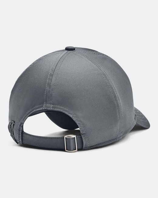 Under Armour Gray Blitzing Low Storm Adjustable Cap Pitch for men