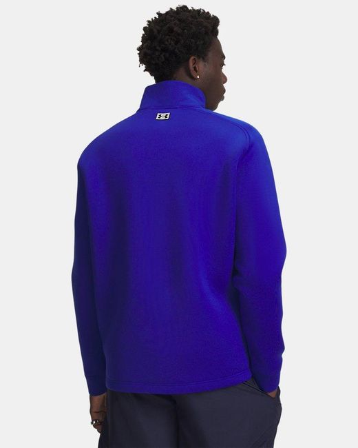 Under Armour Blue Drive Pro Hybrid Warning ½ Zip Royal Taxi for men