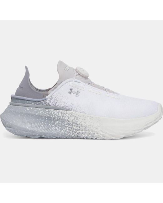 Under Armour White Slipspeed Mega Fade Shoes Steel Metallic