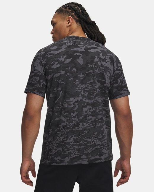 Under Armour Black Abc Camo Short-sleeve T-shirt for men