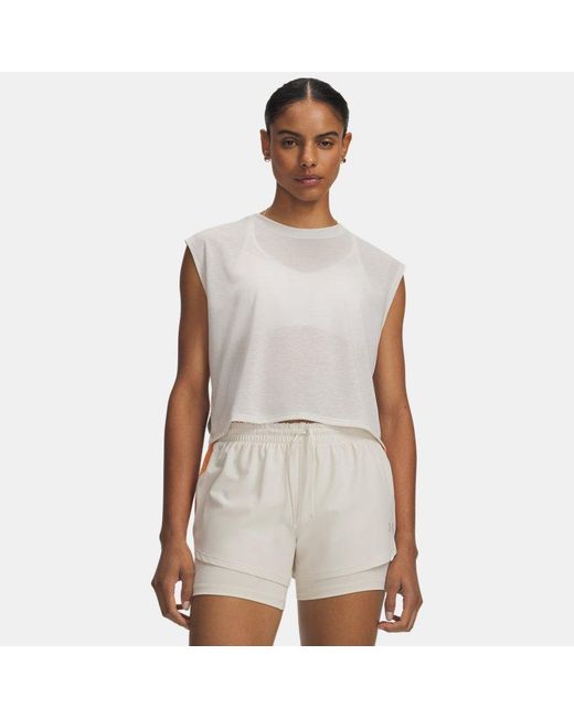 Under Armour White Halo Run Aeris Sleeveless Summit Reflective