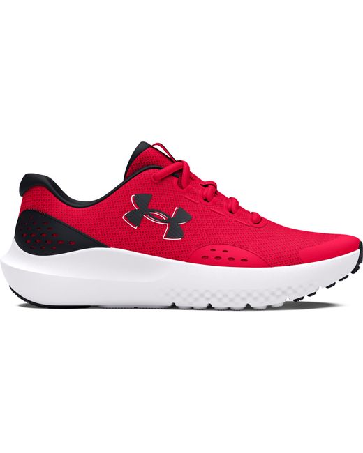 Under Armour Boys Grade School Surge 4 Running Shoes in Black for