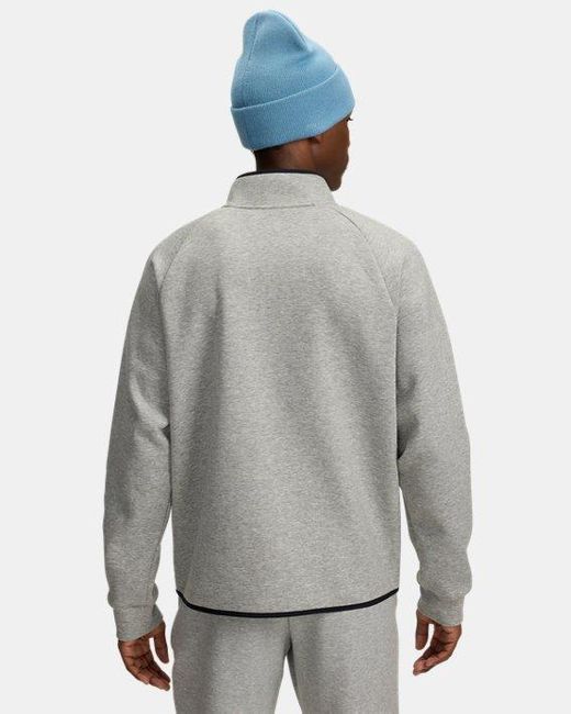 Parte De Arriba Con Media Cremallera Unstoppable Fleece Para Hombre Mod Light Heather Negro Under Armour de hombre de color Gray