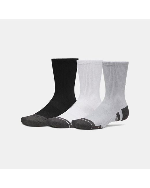 Under Armour Black Performance Tech 3-Pack Crew Socks Mod Jet