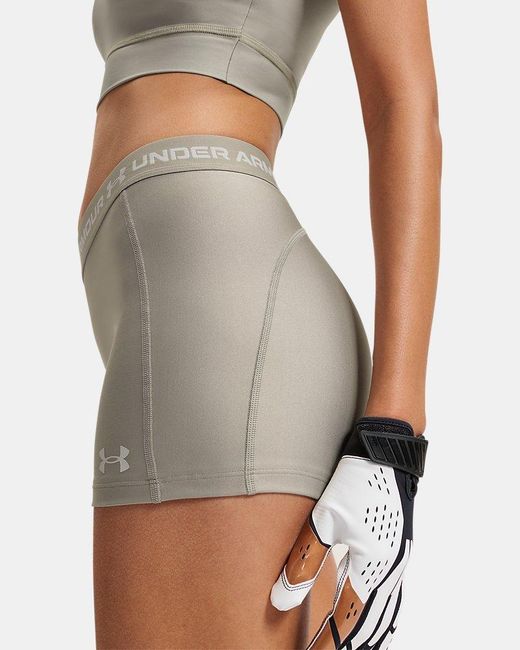 Under Armour White Heatgear Shorty 3" Shorts Timberwolf Taupe Summit