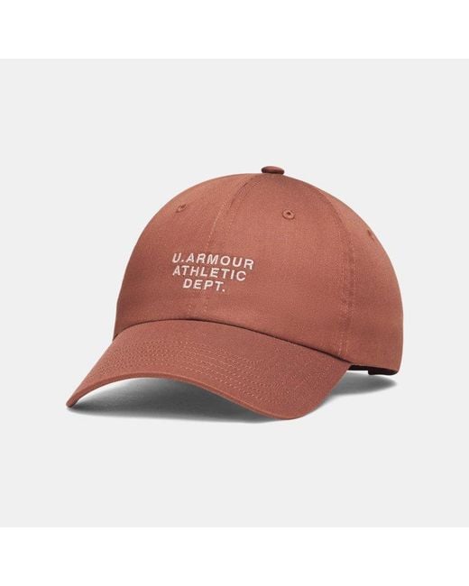Under Armour Brown Essential Low Adjustable Cap Vintage Mocha Bashful