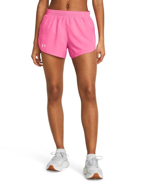 Under Armour Pink Fly-by shorts für (7,5 cm) fluo