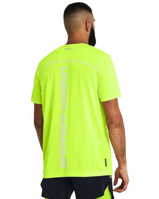Camiseta de manga corta vanish elite seamless wordmark Under Armour de hombre de color Green