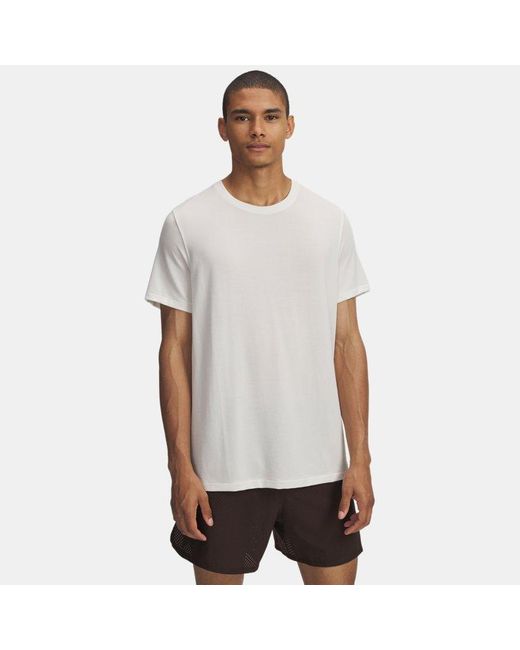 Under Armour White Trail Run Wool Short Sleeve Stone Reflective for men