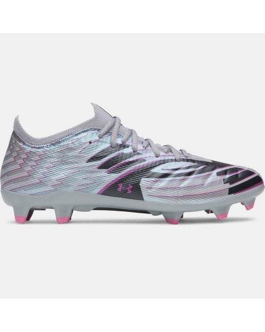 Under Armour Blue Shadow Pro 4 Fg Soccer Cleats Steel Metallic