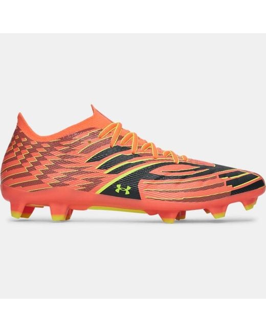Under Armour Red Shadow Pro 4 Fg Soccer Cleats Electric Tangerine Arden High Vis