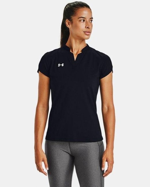 Under Armour Women's Ua Performance Team Polo in Black Lyst