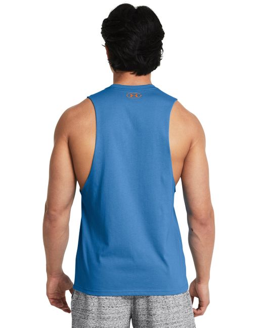 Maglia senza maniche project rock payoff graphic di Under Armour in Blue da Uomo