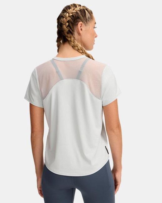 Maglia A Maniche Corte Vanish Elite Vent Da Donna Hydro Iridescent di Under Armour in Gray