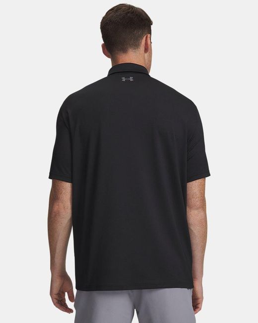 Under Armour Black Matchplay Polo Castlerock for men