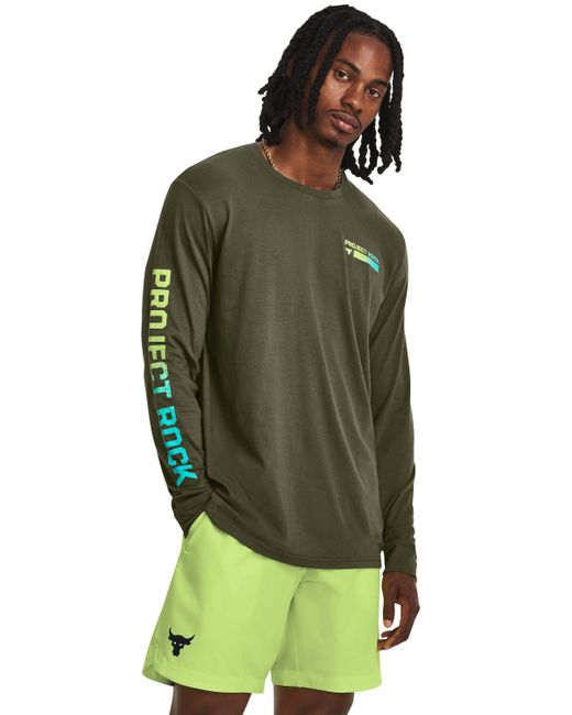 Under Armour Green Project Rock Brahma Long Sleeve for men