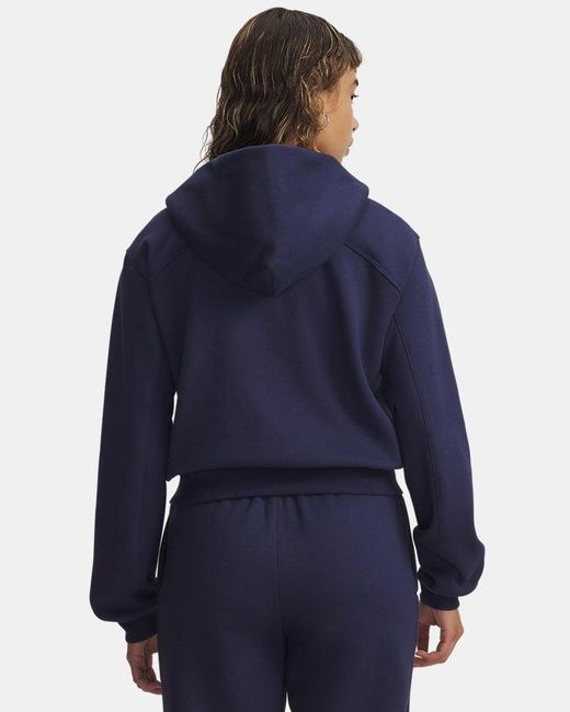 Under Armour Blue Icon Vida Fleece Hoodie Washed Washed