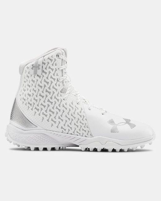 Under Armour White Ua Highlight Turf Lacrosse Cleats