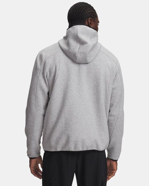 Under Armour Gray Ua Unstoppable Fleece Full Zip for men