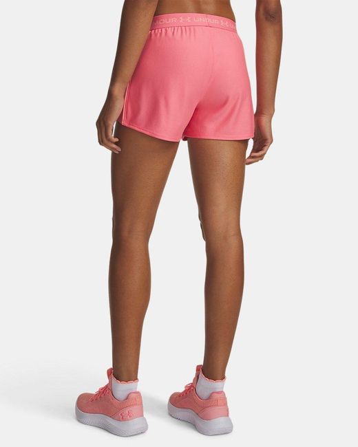 Under Armour Pink Tech Play Up 3" Shorts
