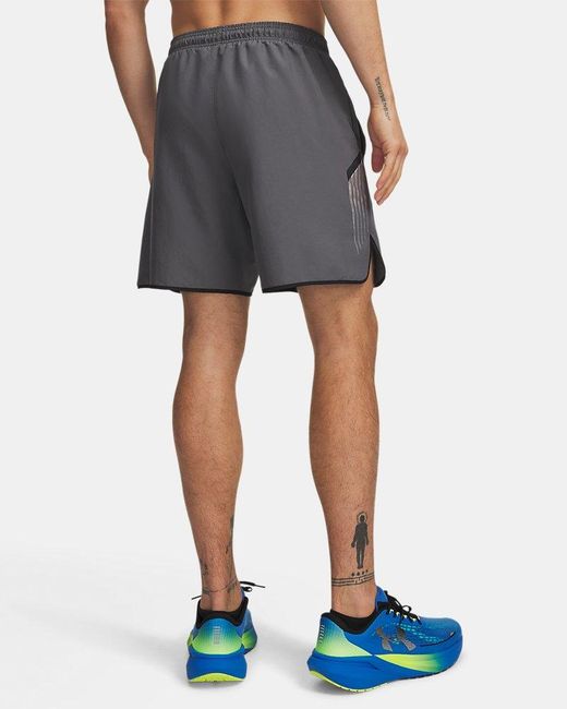 Under Armour Blue Velociti Reflect 7" Shorts Castlerock Reflective for men