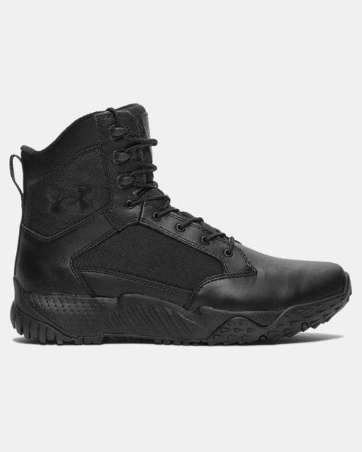 Under Armour Black Ua Stellar Tactical Side-zip Boots for men