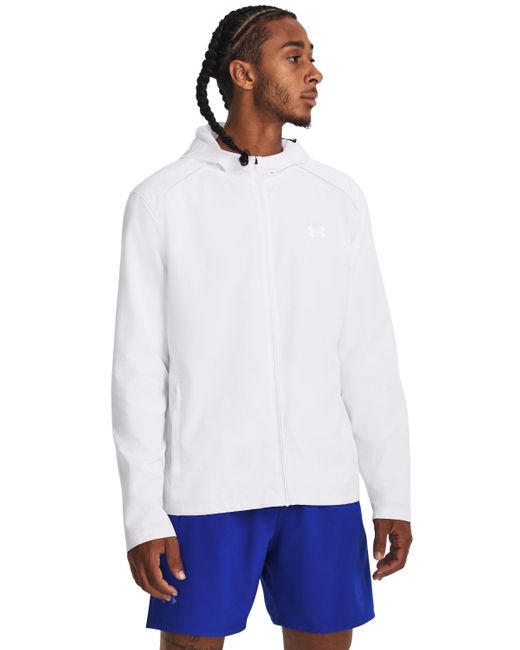 Under Armour White Launch Hooded Jacket for men