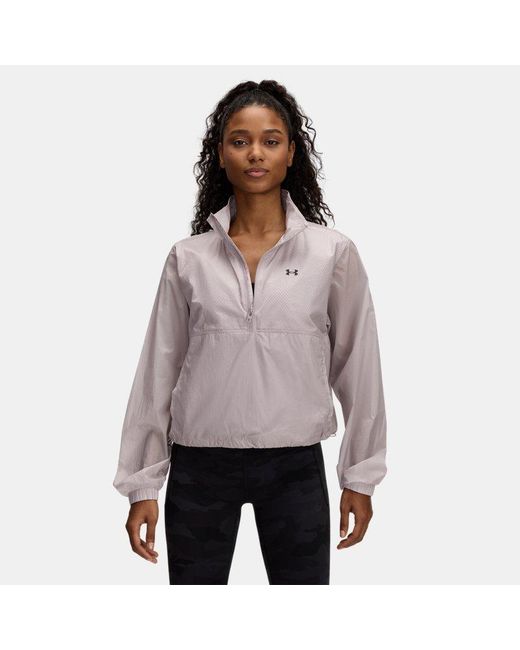 Under Armour Purple Rival Woven ½ Zip Anorak Dawn