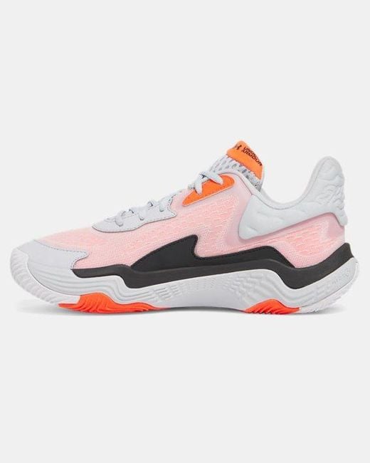 Zapatillas De Baloncesto Spawn 7 Halo Ares Rojo Negro Under Armour de color Pink