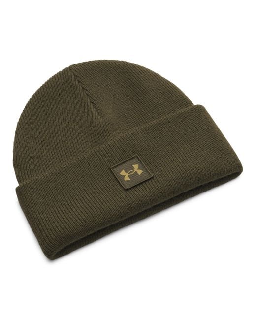 Under Armour Green Ua Halftime Shallow Cuff Beanie for men