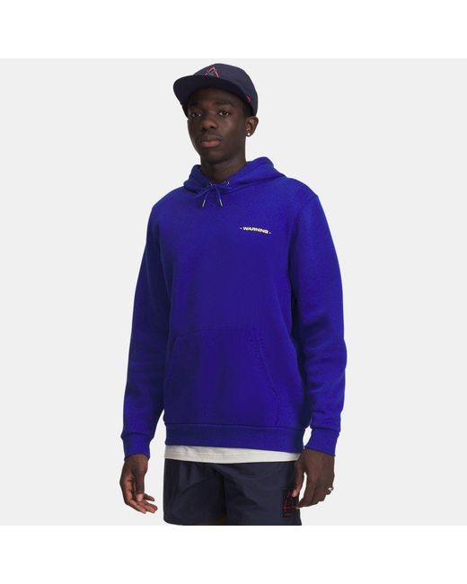 Under Armour Blue Drive Warning Hoodie Royal Royal Taxi for men