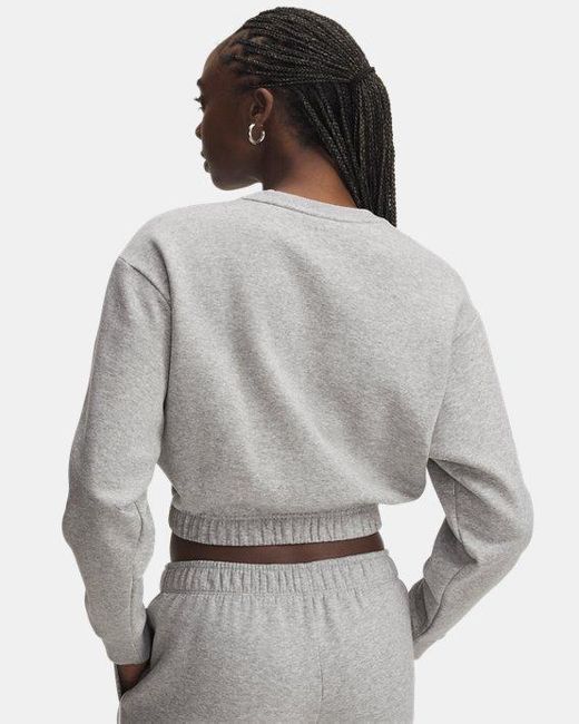Under Armour Gray Rival Fleece Piped
Oberteil Mit Rundhalsausschnitt Für Damen Mod Light Heather Weiß