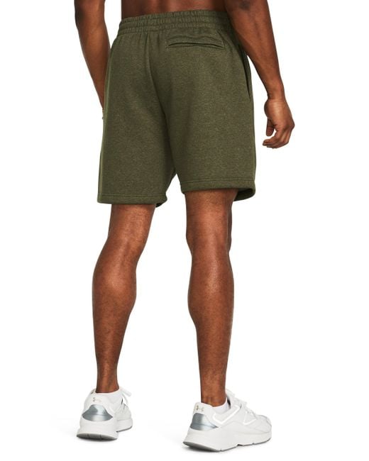 Under Armour Green Icon Fleece Shorts for men