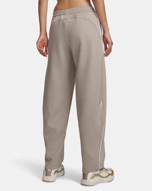 Under Armour Brown Knit Track Pants Timberwolf Taupe