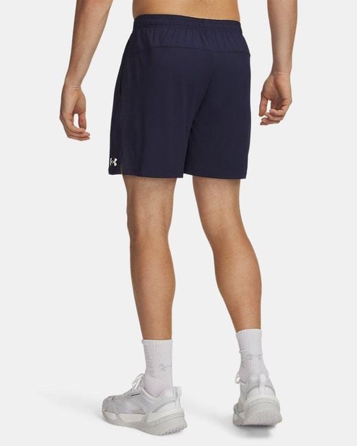 Under Armour Blue Tech Vent 7" Shorts Midnight Midnight for men