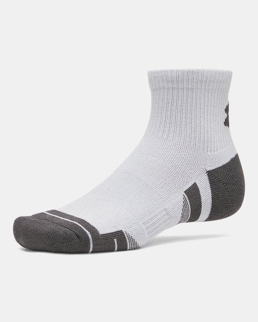 Under Armour Black Performance Tech 3-Pack Q Rter Socks Mod Jet