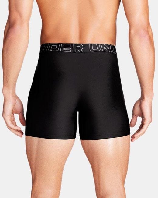 Under Armour Black Ua Performance Tech 6" 3-pack Boxerjock for men