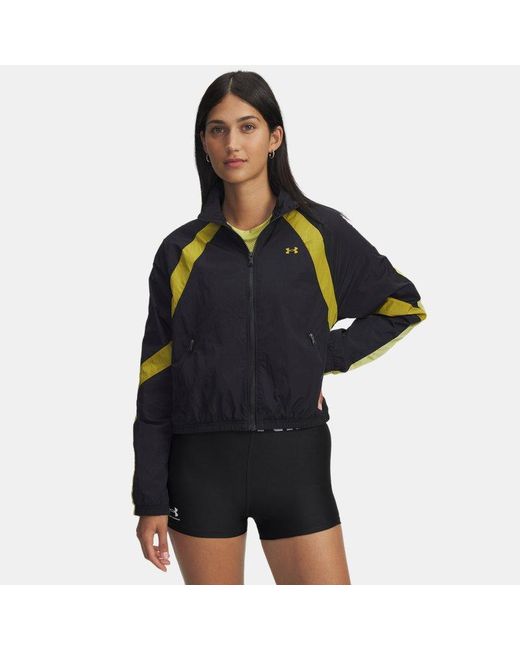 Giacca Icon Crinkle Da Donna Giallo Shade Verde Legacy di Under Armour in Black